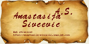 Anastasija Sivčević vizit kartica